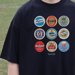 Man City Beer Mats Oversized T-Shirt