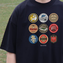 Fulham Beer Mats Oversized T-Shirt