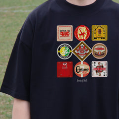 Man United Beer Mats Oversized T-Shirt