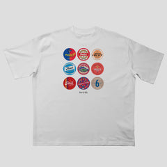 Barcelona Beer Mats Oversized T-Shirt