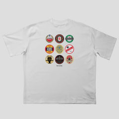 Nottingham Forest Beer Mats Oversized T-Shirt