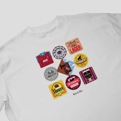 Aston Villa Beer Mats Oversized T-Shirt