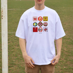 Man United Beer Mats Oversized T-Shirt