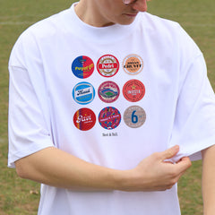 Barcelona Beer Mats Oversized T-Shirt