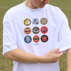 Fulham Beer Mats Oversized T-Shirt