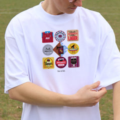 Aston Villa Beer Mats Oversized T-Shirt