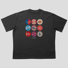 Barcelona Beer Mats Oversized T-Shirt