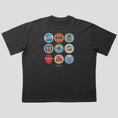 Man City Beer Mats Oversized T-Shirt