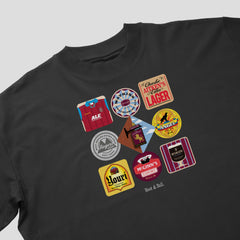 Aston Villa Beer Mats Oversized T-Shirt