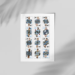 Man City Playing Cards Artwork