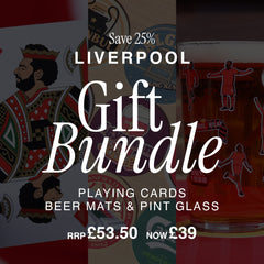 Liverpool Gift Bundle - Playing Cards, Beer Mats & Pint Glass