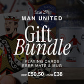 Man United Gift Bundle - Playing Cards, Beer Mats & Mug