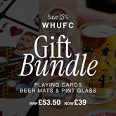 WHUFC Gift Bundle - Playing Cards, Beer Mats & Pint Glass