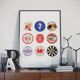 Man United Beer Mat Art