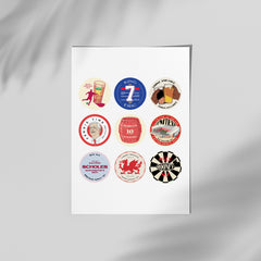 Man United Beer Mat Art