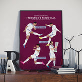 Aston Villa vs Freiburg Europa League Final (Claret Background)