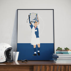 Alan Shearer with trophy - Blackburn