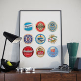 Man City Beer Mat Art