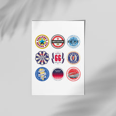 England Football Beer Mat Art