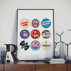 Formula 1 Legends Beer Mats Art