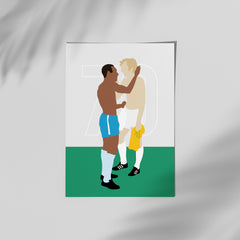 Pele & Bobby Moore - Brazil & England
