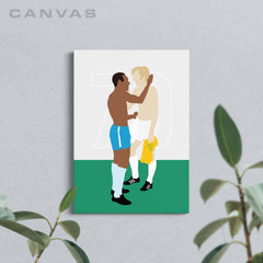 Pele & Bobby Moore - Brazil & England