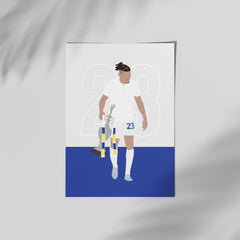 Kalvin Phillips with trophy - Leeds United