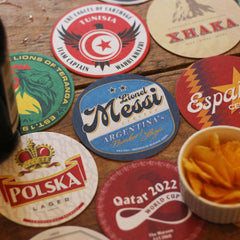 World Cup 2022 Football Beer Mats