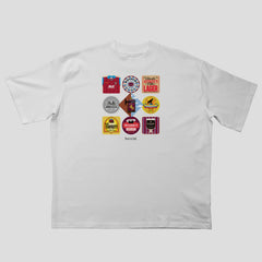 Aston Villa Beer Mats Oversized T-Shirt