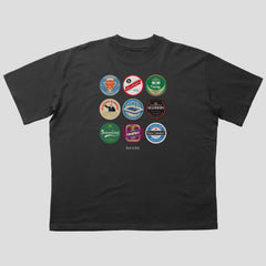Leicester Beer Mats Oversized T-Shirt