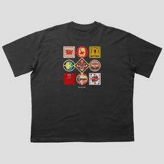 Man United Beer Mats Oversized T-Shirt