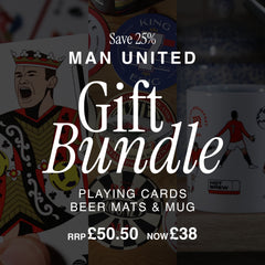 Man United Gift Bundle - Playing Cards, Beer Mats & Mug