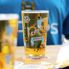 Man City Gift Bundle - Playing Cards, Beer Mats & Pint Glass