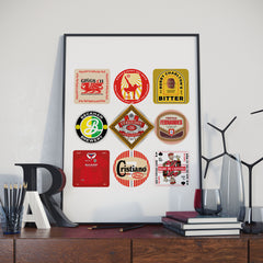 Man United Beer Mat Art