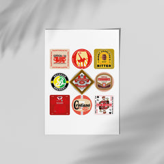 Man United Beer Mat Art