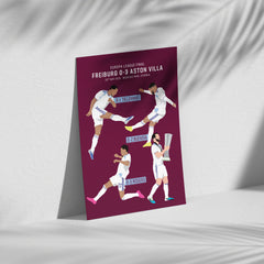 Aston Villa vs Freiburg Europa League Final (Claret Background)