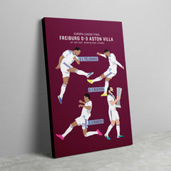 Aston Villa vs Freiburg Europa League Final (Claret Background)
