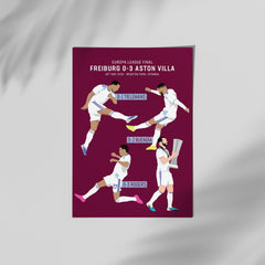 Aston Villa vs Freiburg Europa League Final (Claret Background)