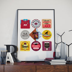 Aston Villa Beer Mat Art