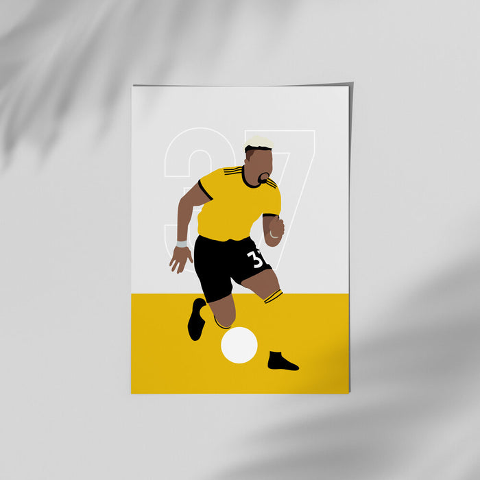 HWC Trading – Autografo Stampato Adama Traore – Formato A4 Con Cornice Nera, Per Collezionisti