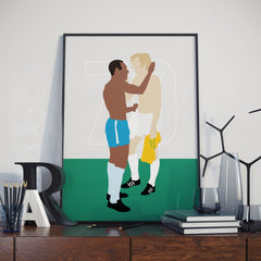 Pele & Bobby Moore - Brazil & England